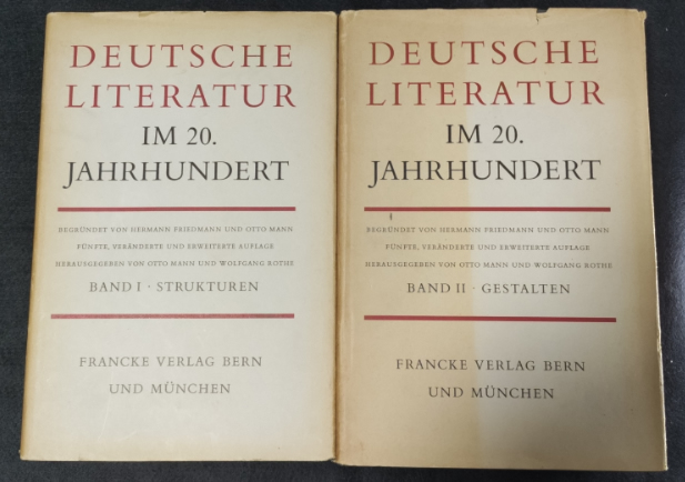Die deutsche Literatur im 20. Jahrhundert　band1 band2 Francke Verlag